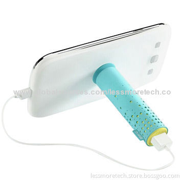 Fashionable Power Banks, Used as Holder, Rubber Housing, 2,200-2,600mAh